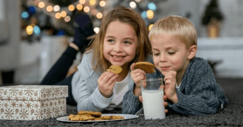 無添加おやつを食べる子供